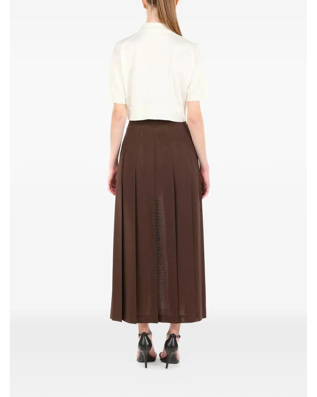 Polo Crop di Auralee in White
