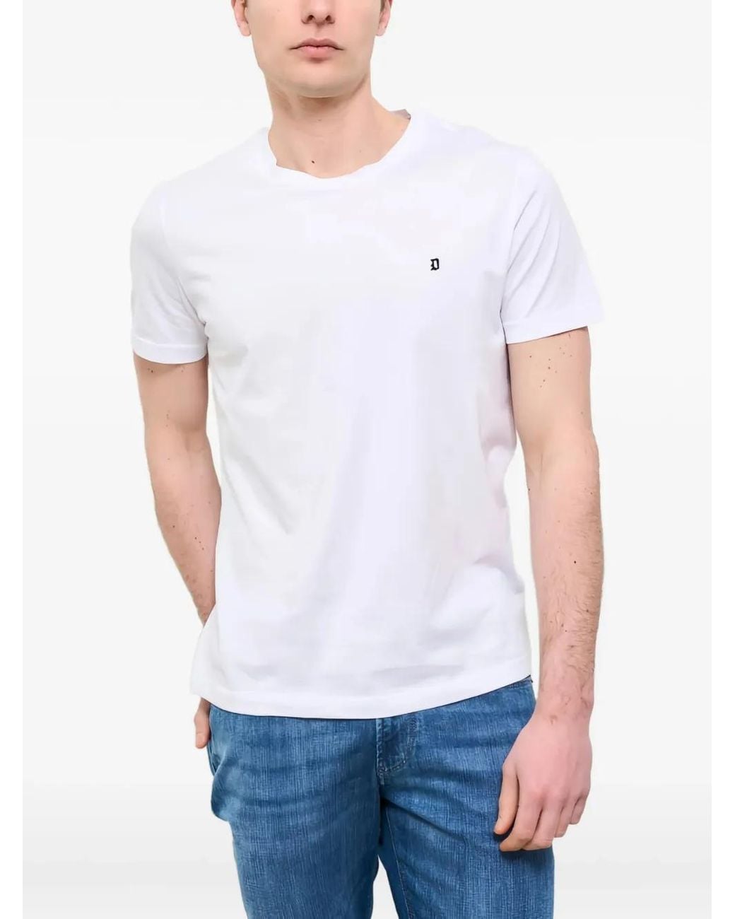 Dondup Jersey T-Shirt in het White voor heren