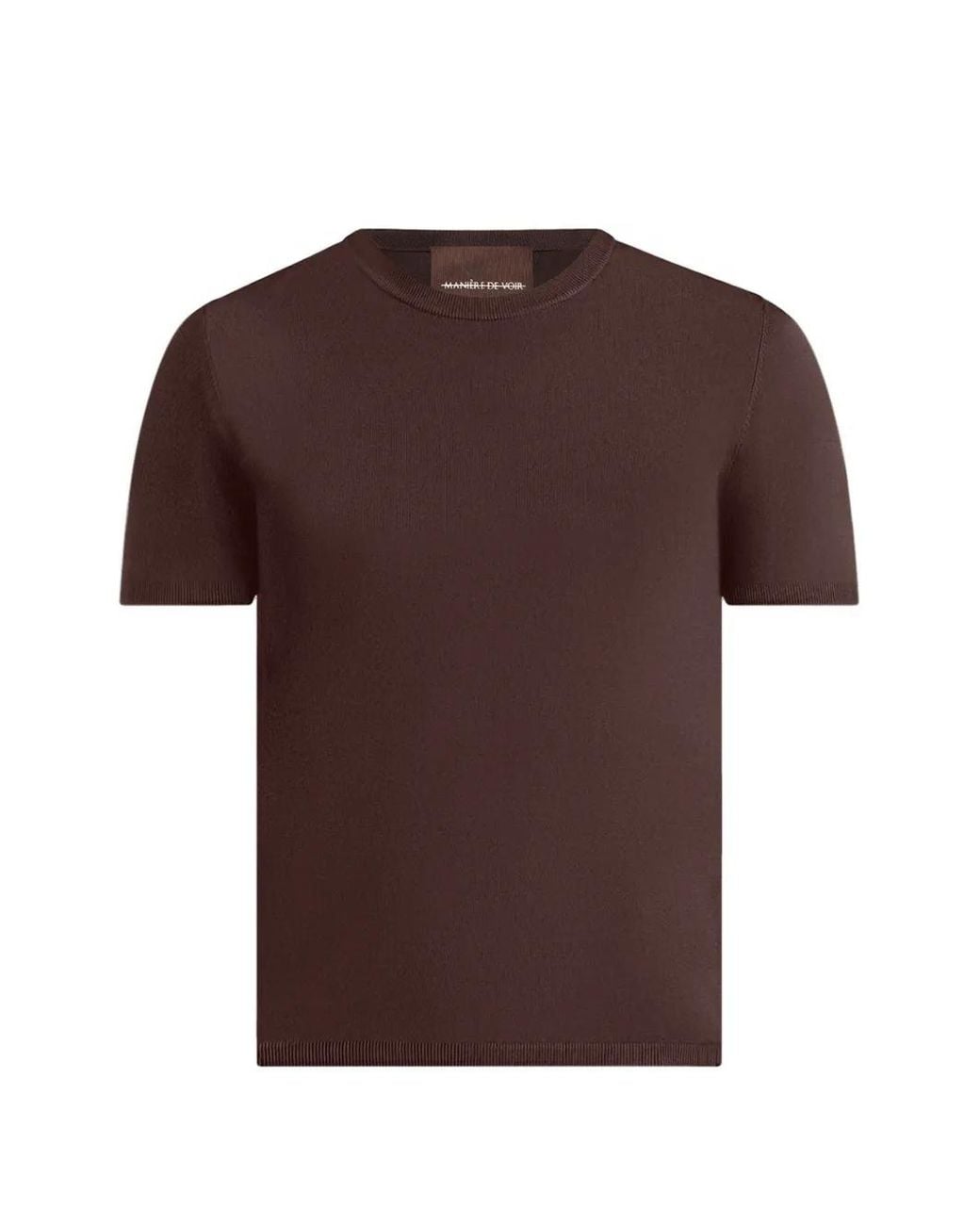 Manière De Voir Purple Ts010 Luxe Knitted T-Shirt for men