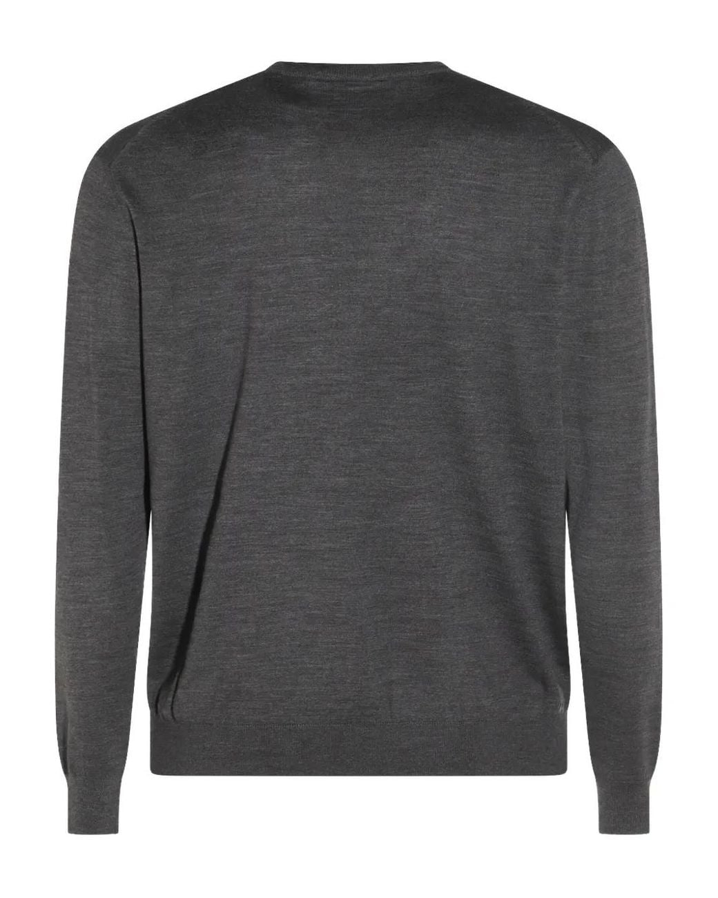 Malo Black Crew-Neck Wool Sweater for men