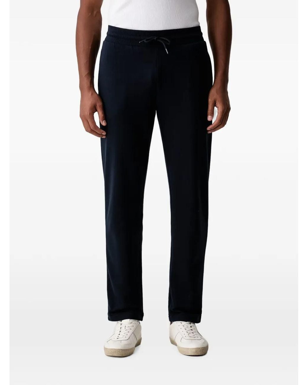 Emporio Armani Blue Logo-Embroidered Zip-Up Sweatshirt And Track Pants Set for men