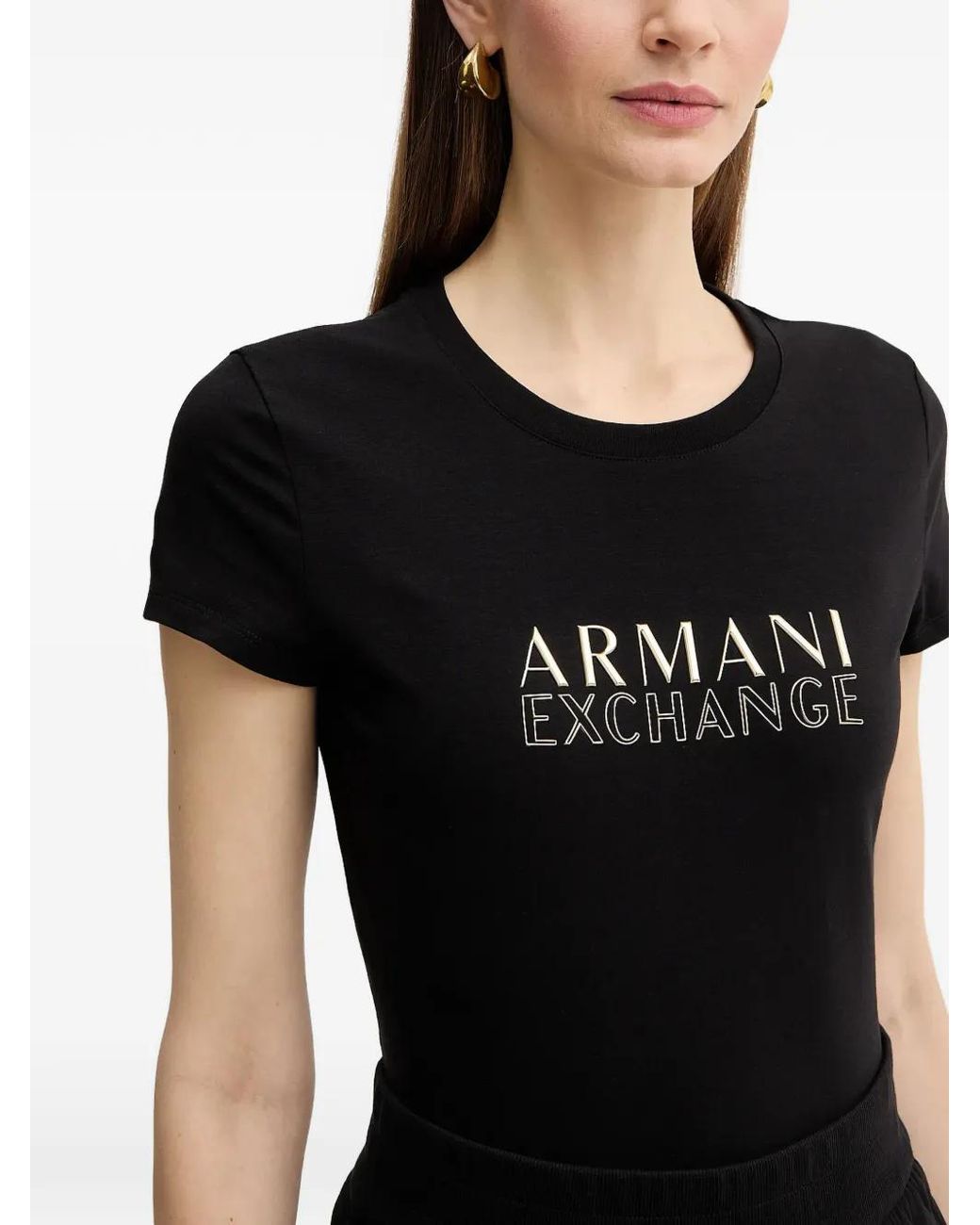 ARMANI EXCHANGE Black Slim Fit T-Shirt