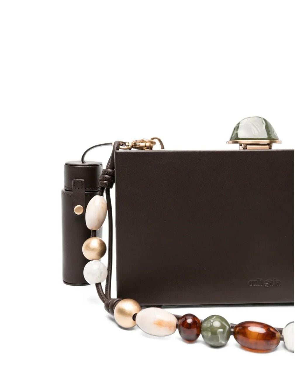 Cult Gaia Brown The Backgammon Clutch