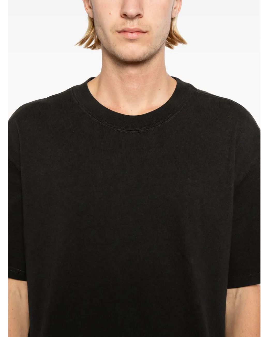 Melt Black Cotton T-Shirt for men