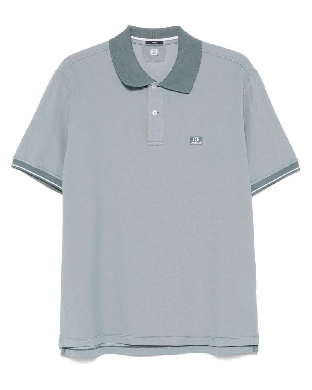 C P Company Blue Short-Sleeve Polo Shirt for men