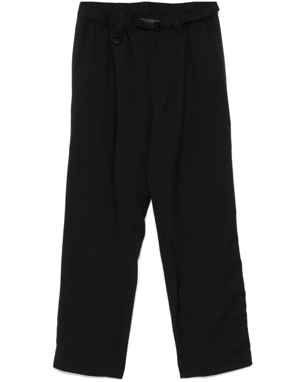 Y-3 Black 3 Stripes-Logo Trousers for men
