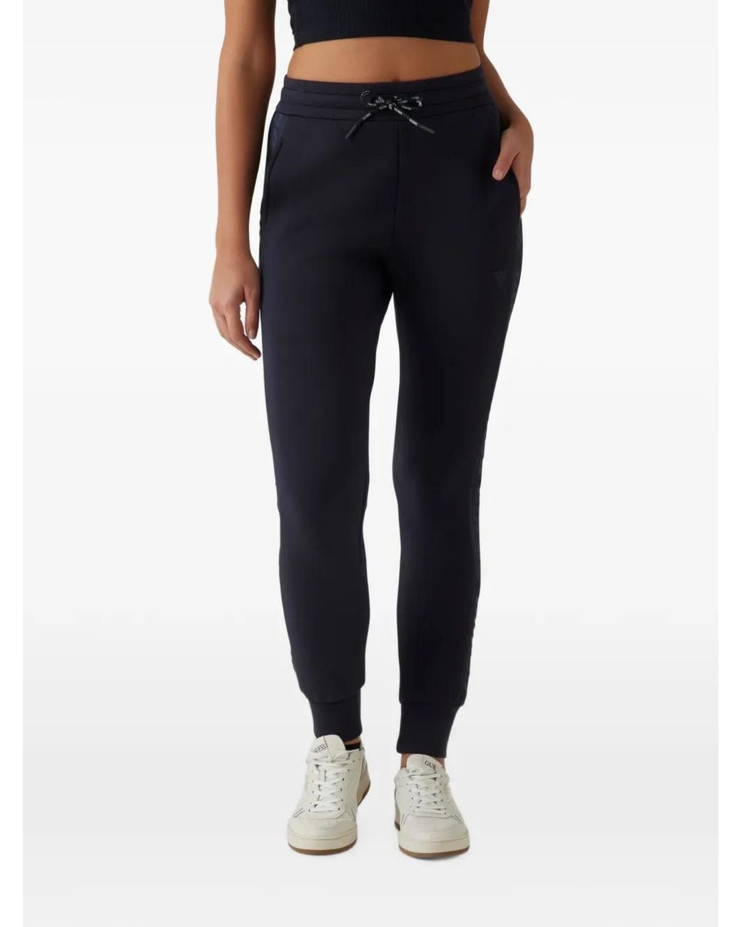 Guess Blue Allie Logo-Tape Track Pants