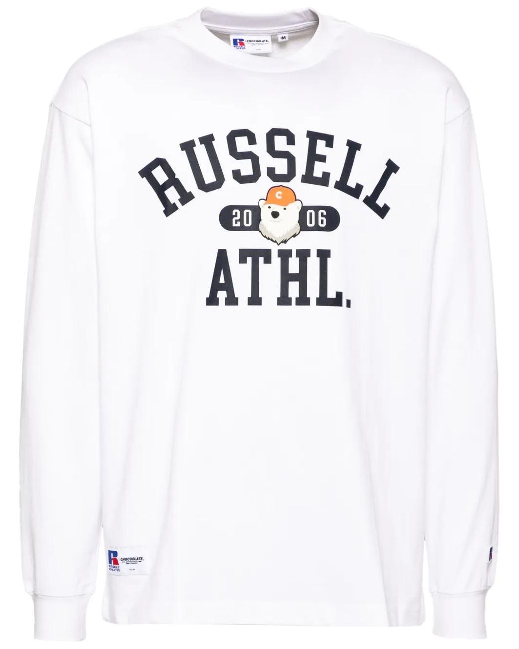 Chocoolate White X Russell Athletic Logo Tee for men