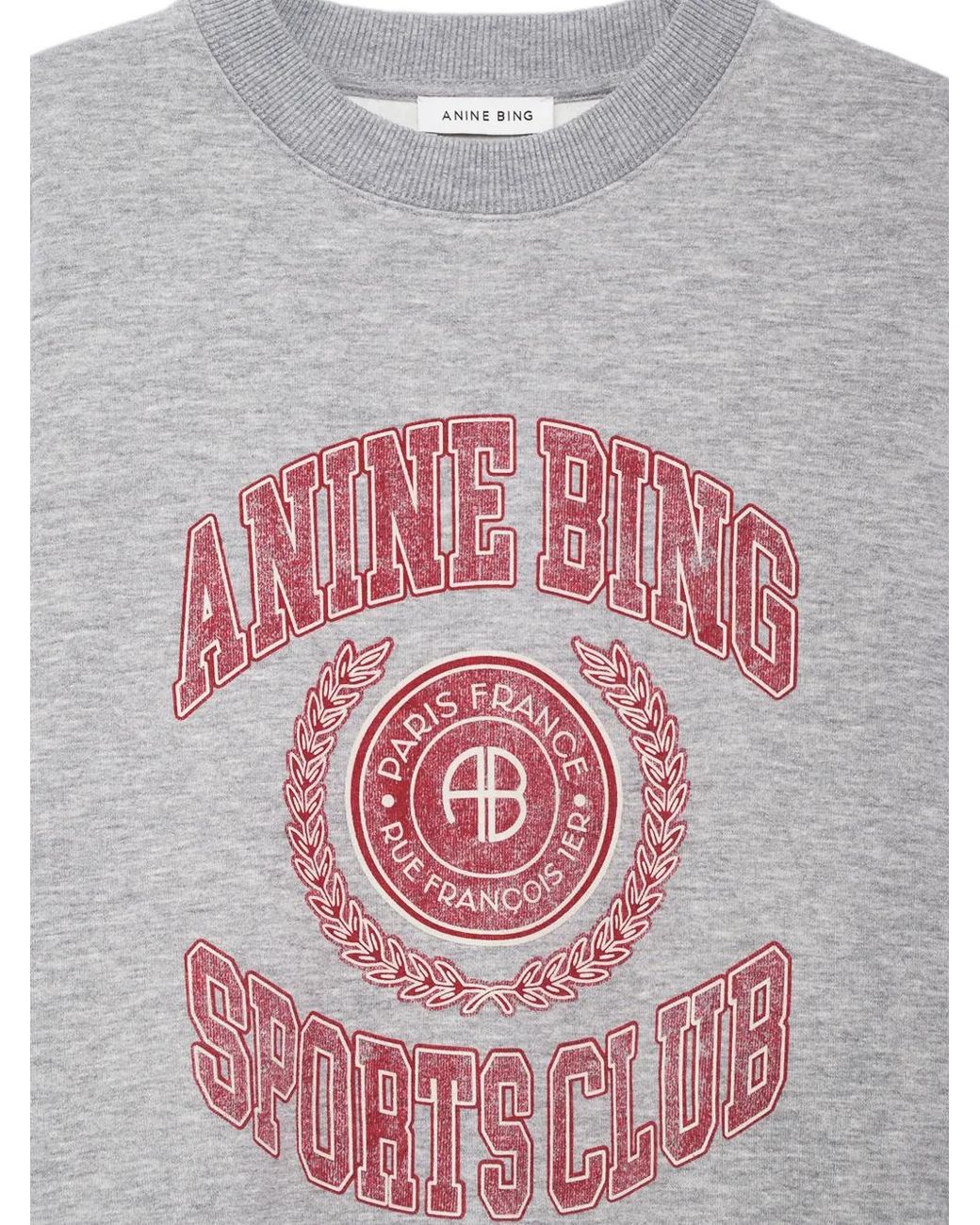 Anine Bing White Miles Sweatshirt Collegiate
