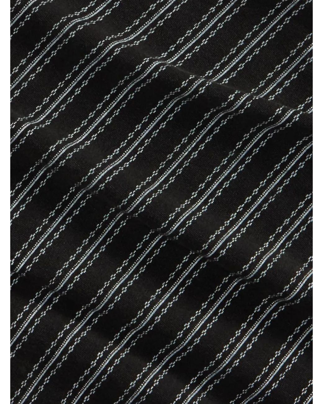 RRL Black Stripe-Print Cotton T-Shirt for men