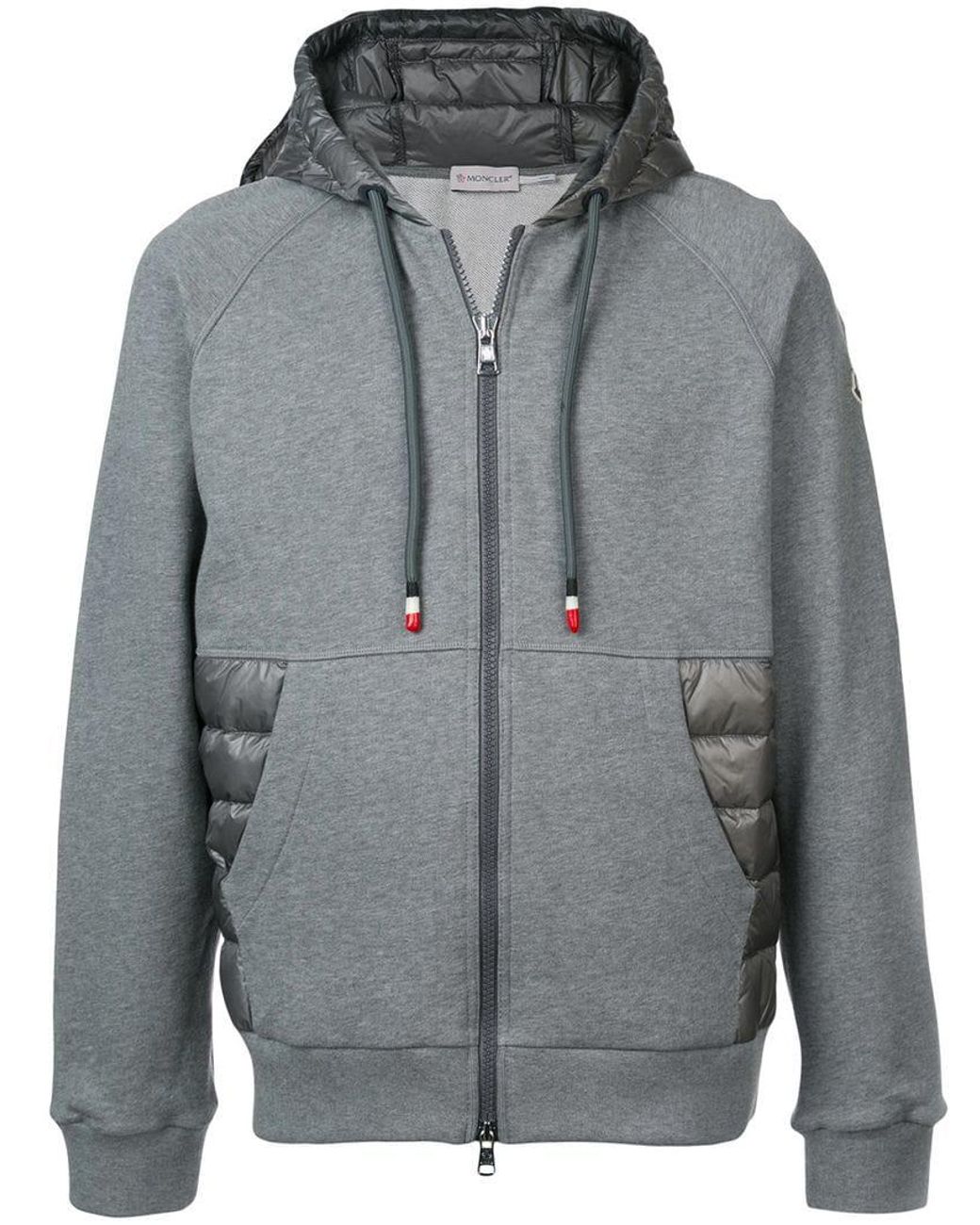 Moncler Padded Hoodie in Grey for Men | Lyst Canada