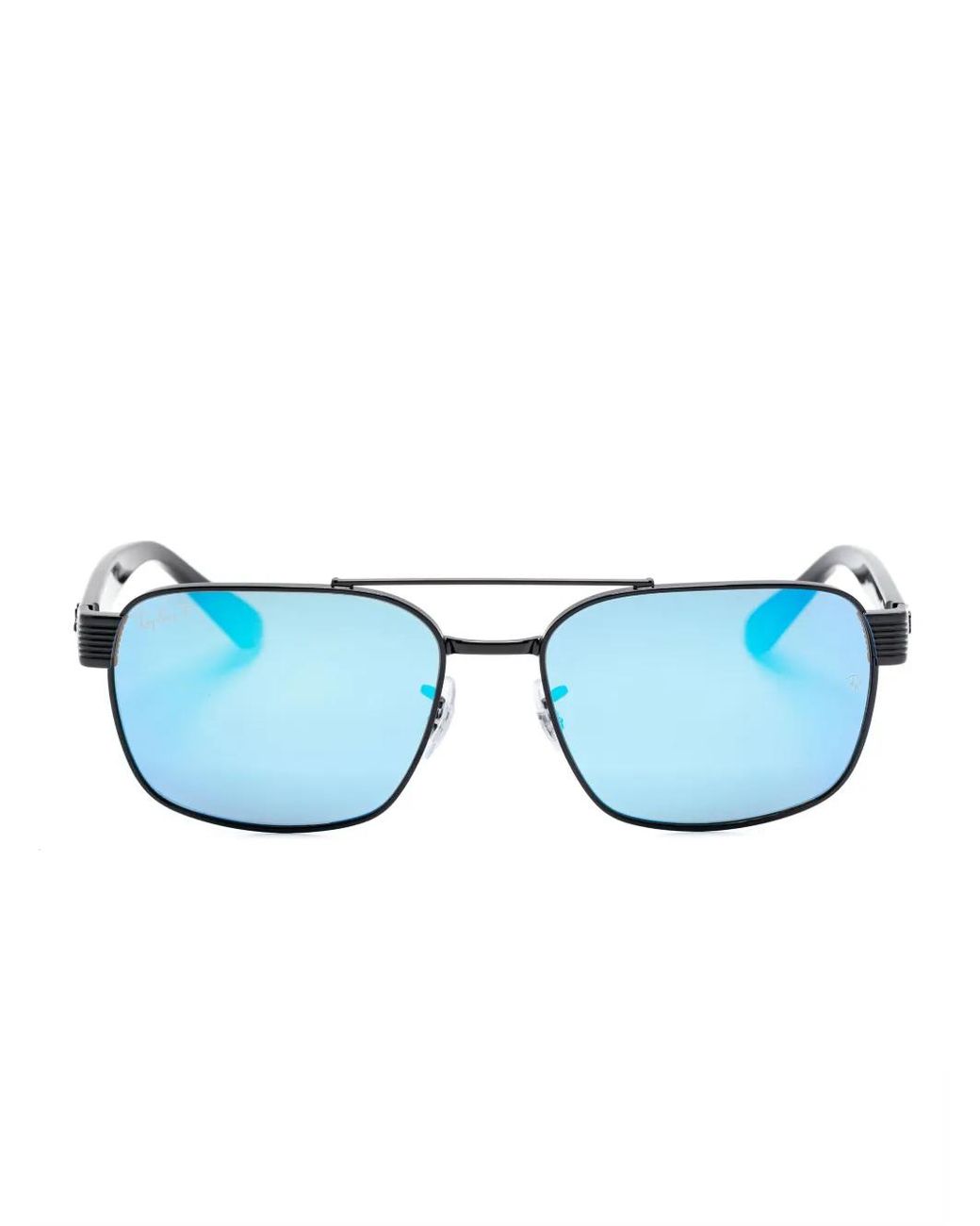 Ray-Ban Blue Pilot Mirrored Sunglasses