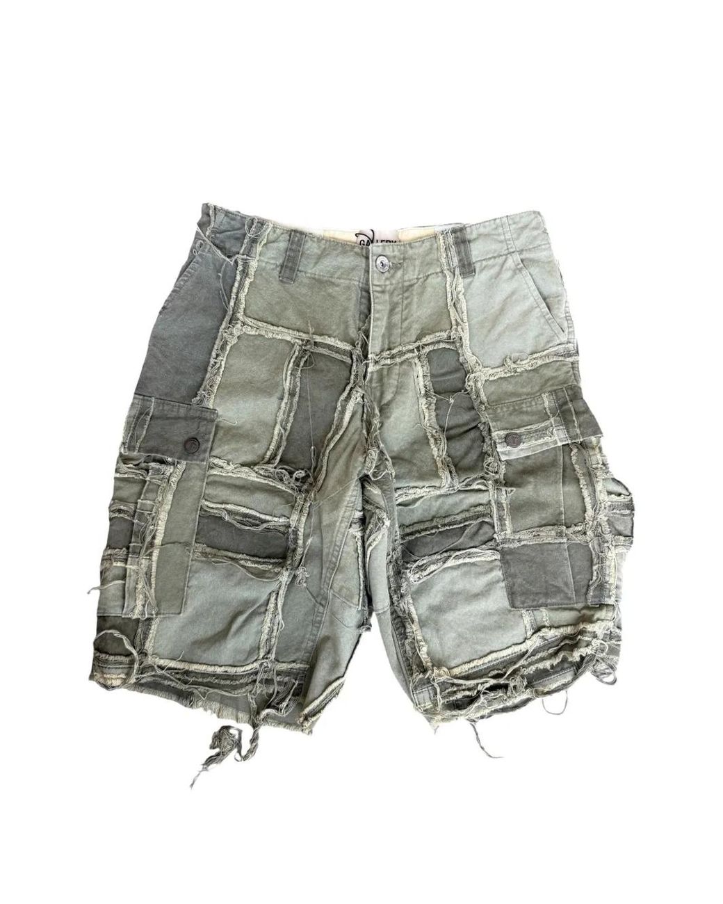 GALLERY DEPT. Gray Programmer Frayed Shorts for men
