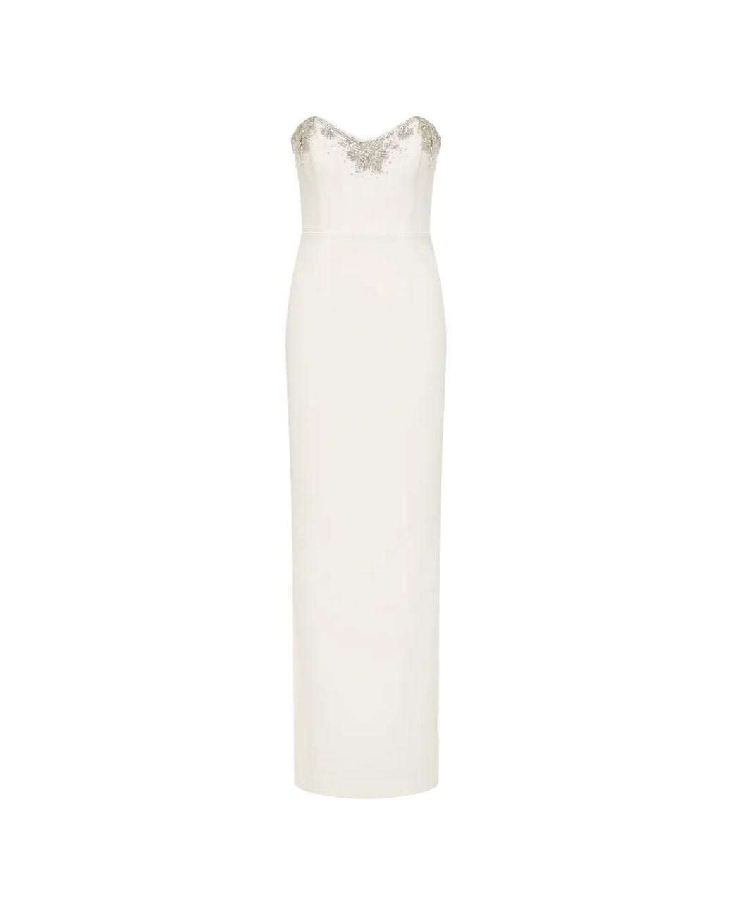 Rebecca Vallance White Melva Strapless Gown