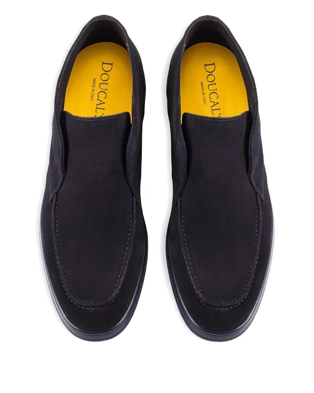 Doucal's Blue Suede Slip-On Boots for men