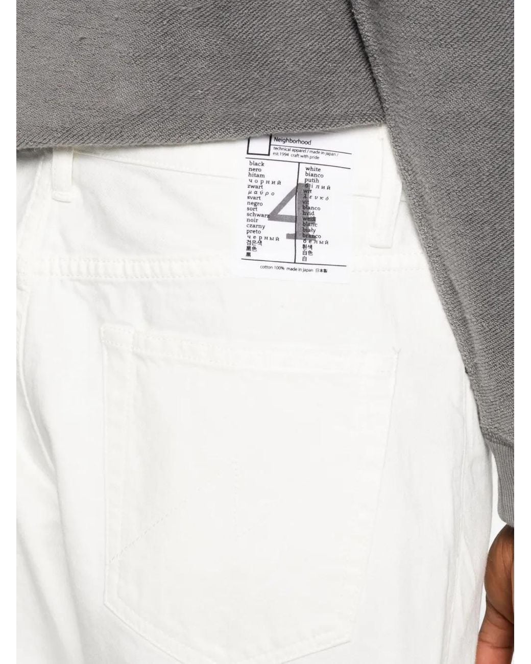 Neighborhood White Tapered Jeans for men
