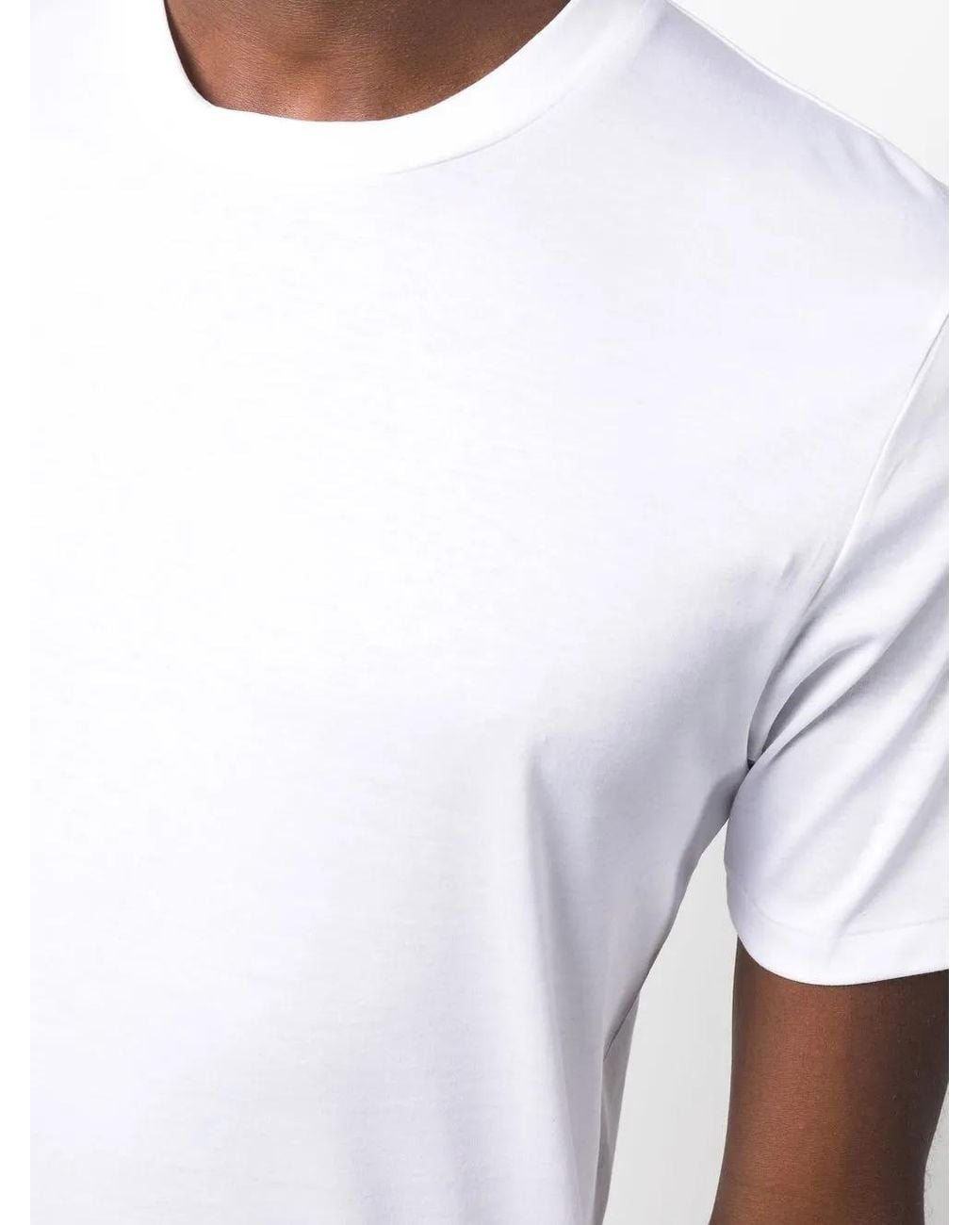 Zimmerli of Switzerland White Crew-Neck Cotton T-Shirt for men