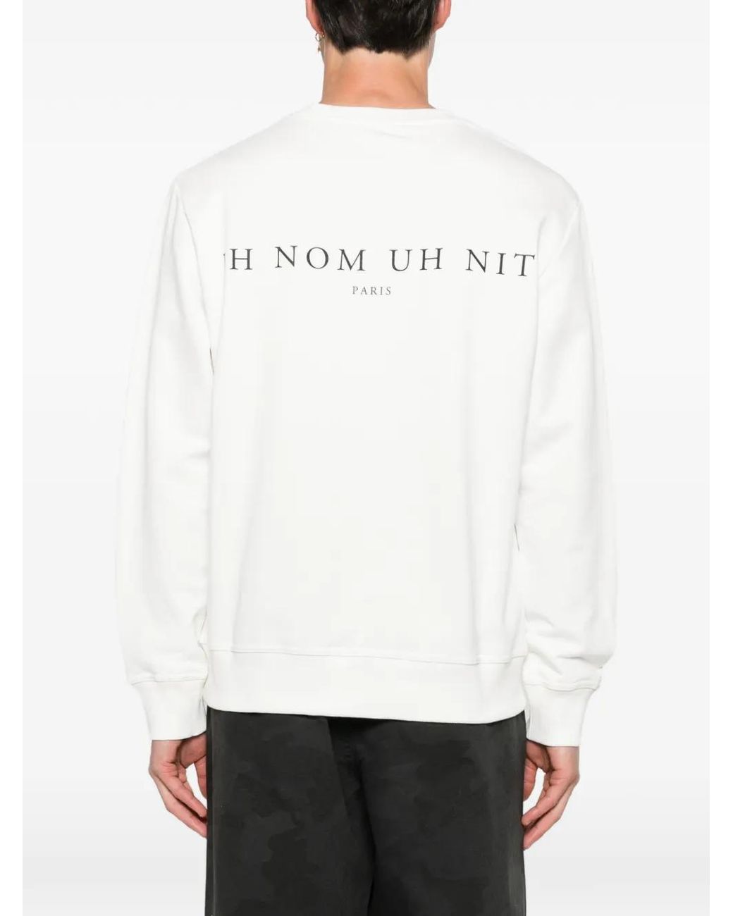 Ih Nom Uh Nit White Graphic-Print Hoodie for men