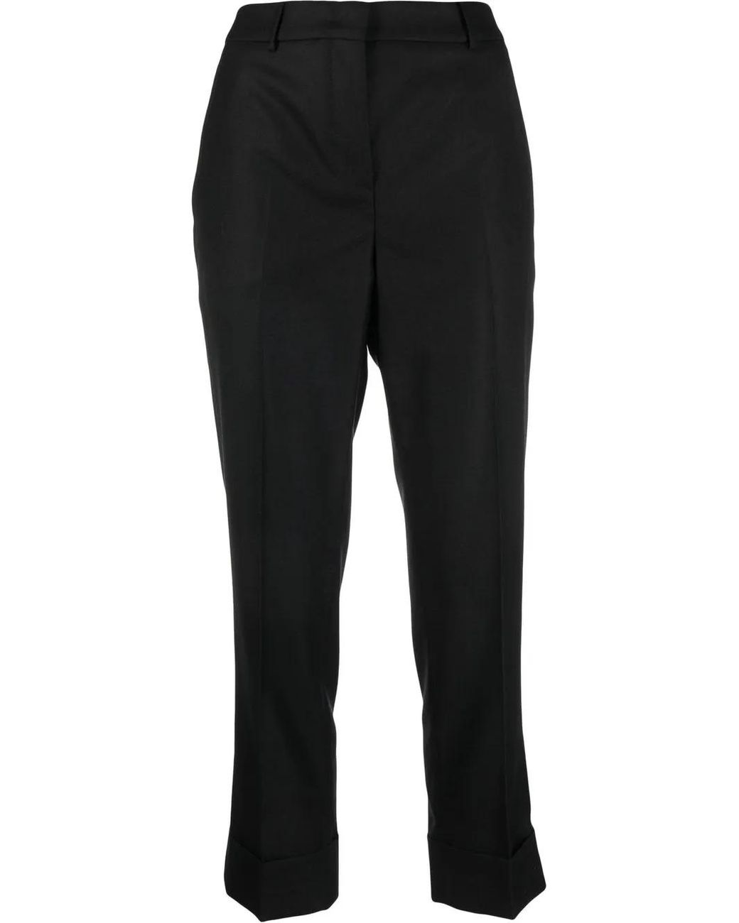 Incotex Black Slim-Cut Tailored Trousers