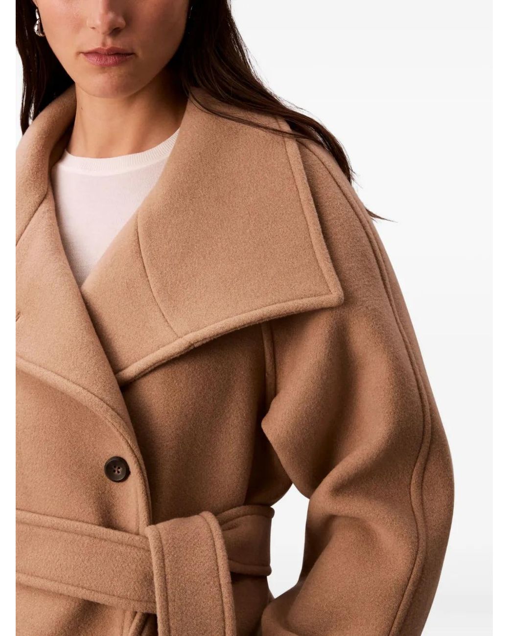 Calvin Klein Natural Belted Coat