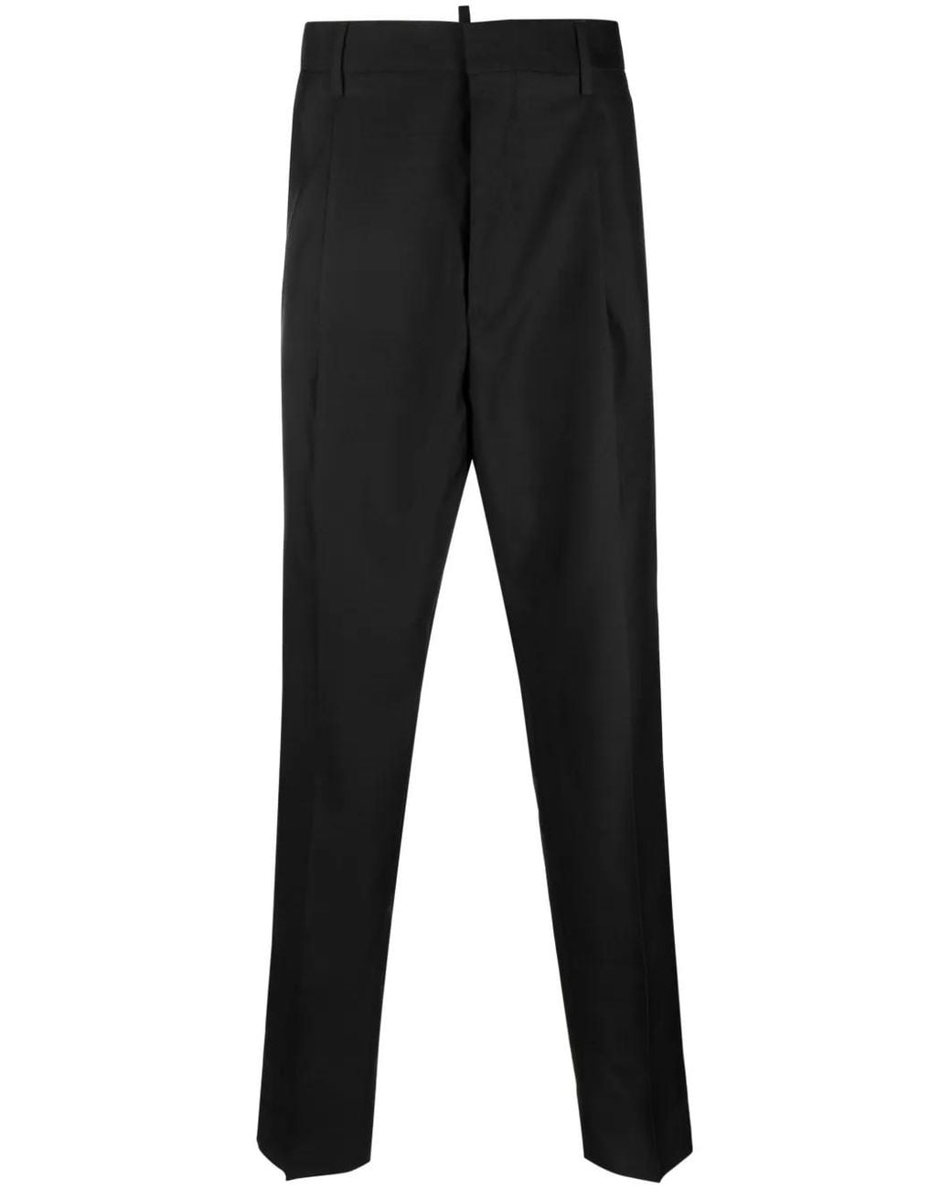 DSquared² Black One Pleat Pilot Pants for men