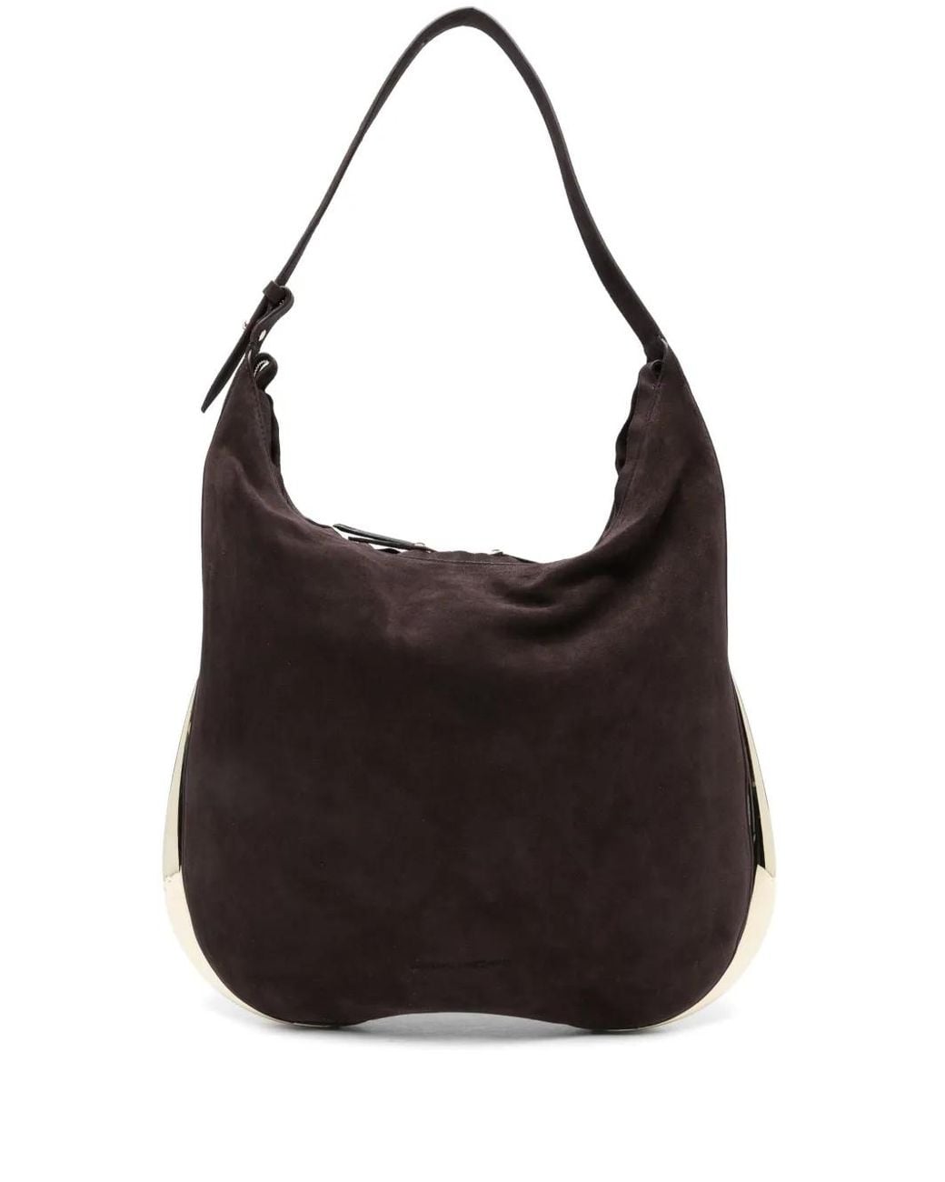 Benedetta Bruzziches Black Suede Shoulder Bag
