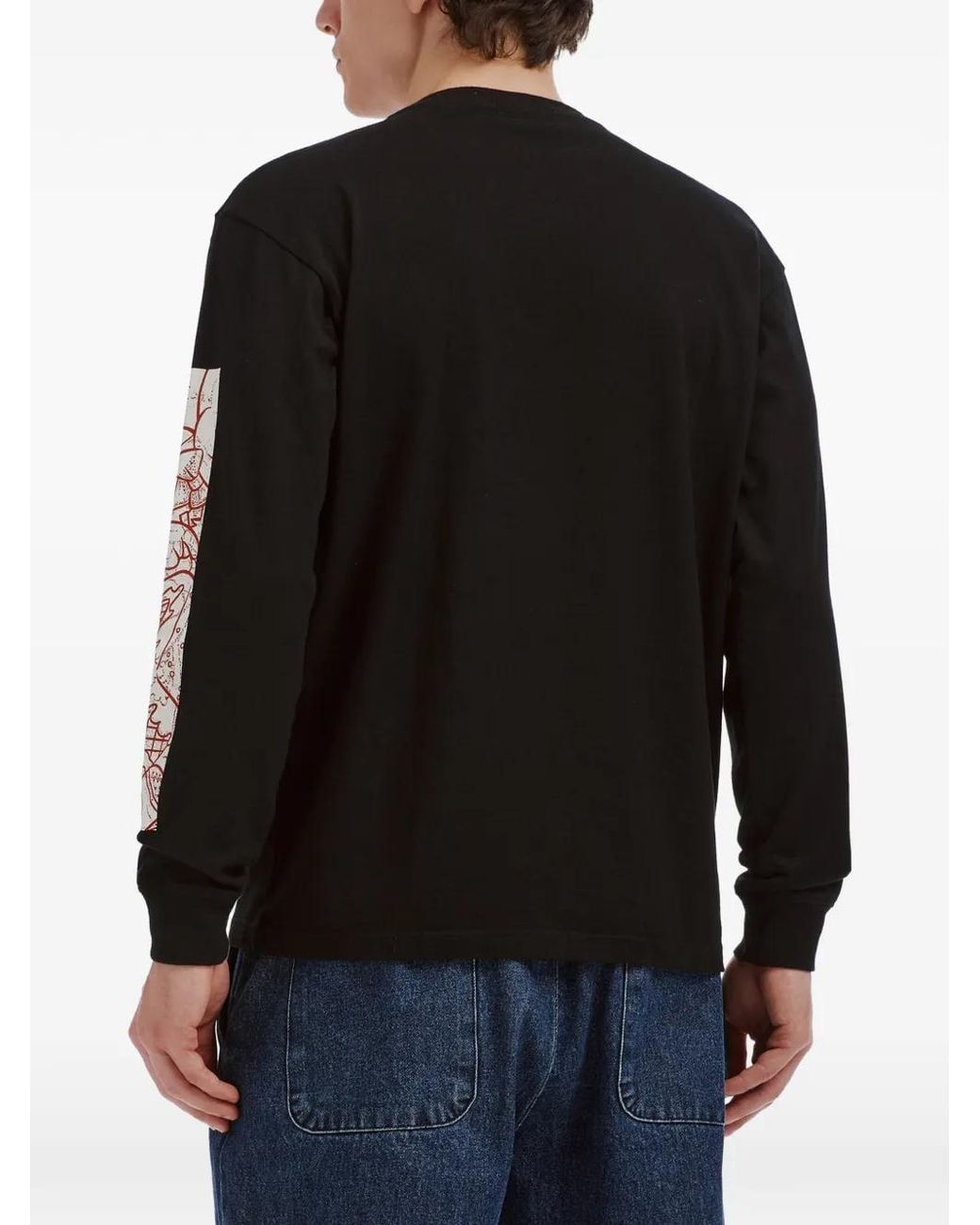 Undercover Black Graphic-Print Long-Sleeve T-Shirt for men