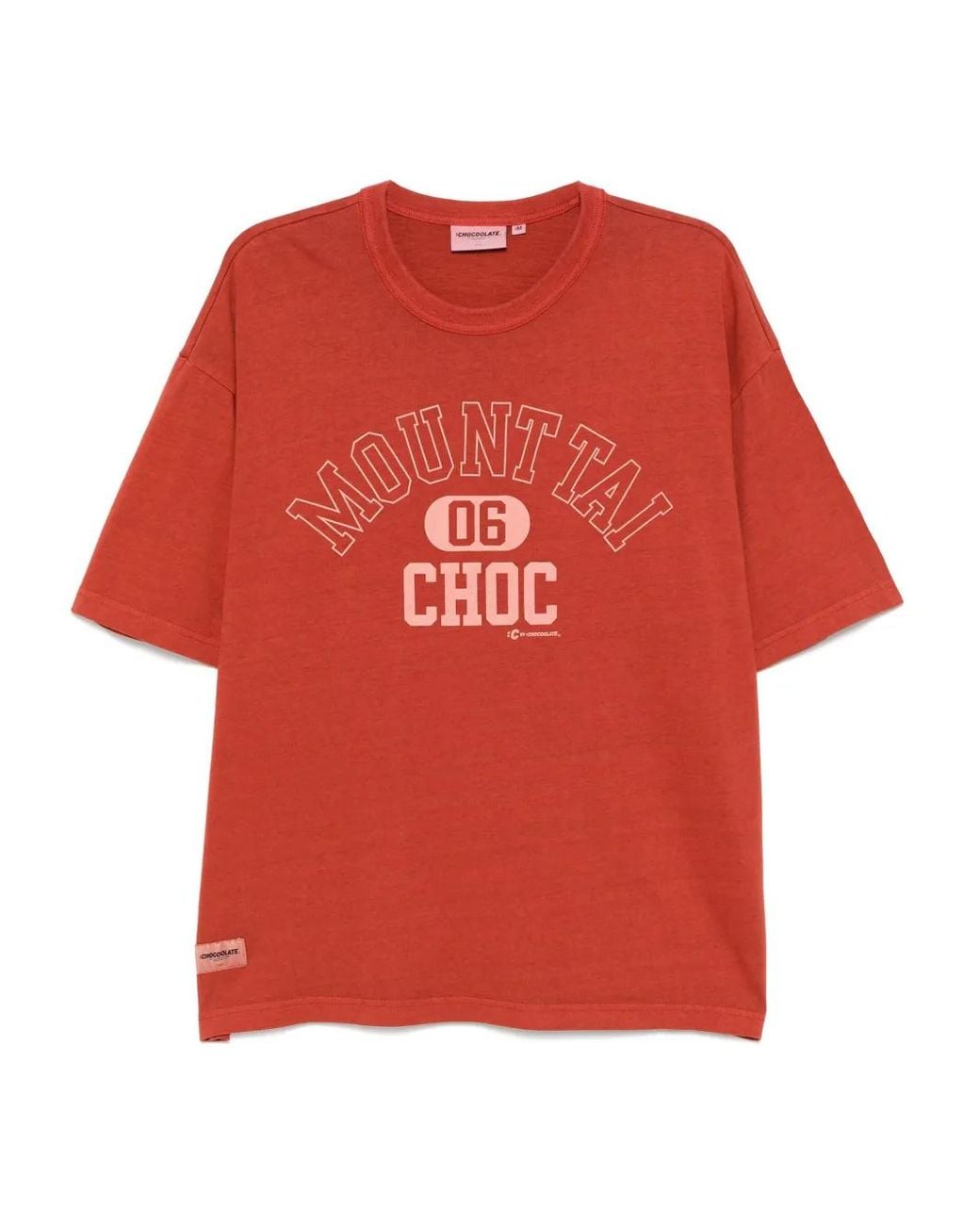 Chocoolate Red Graphic-Print T-Shirt for men
