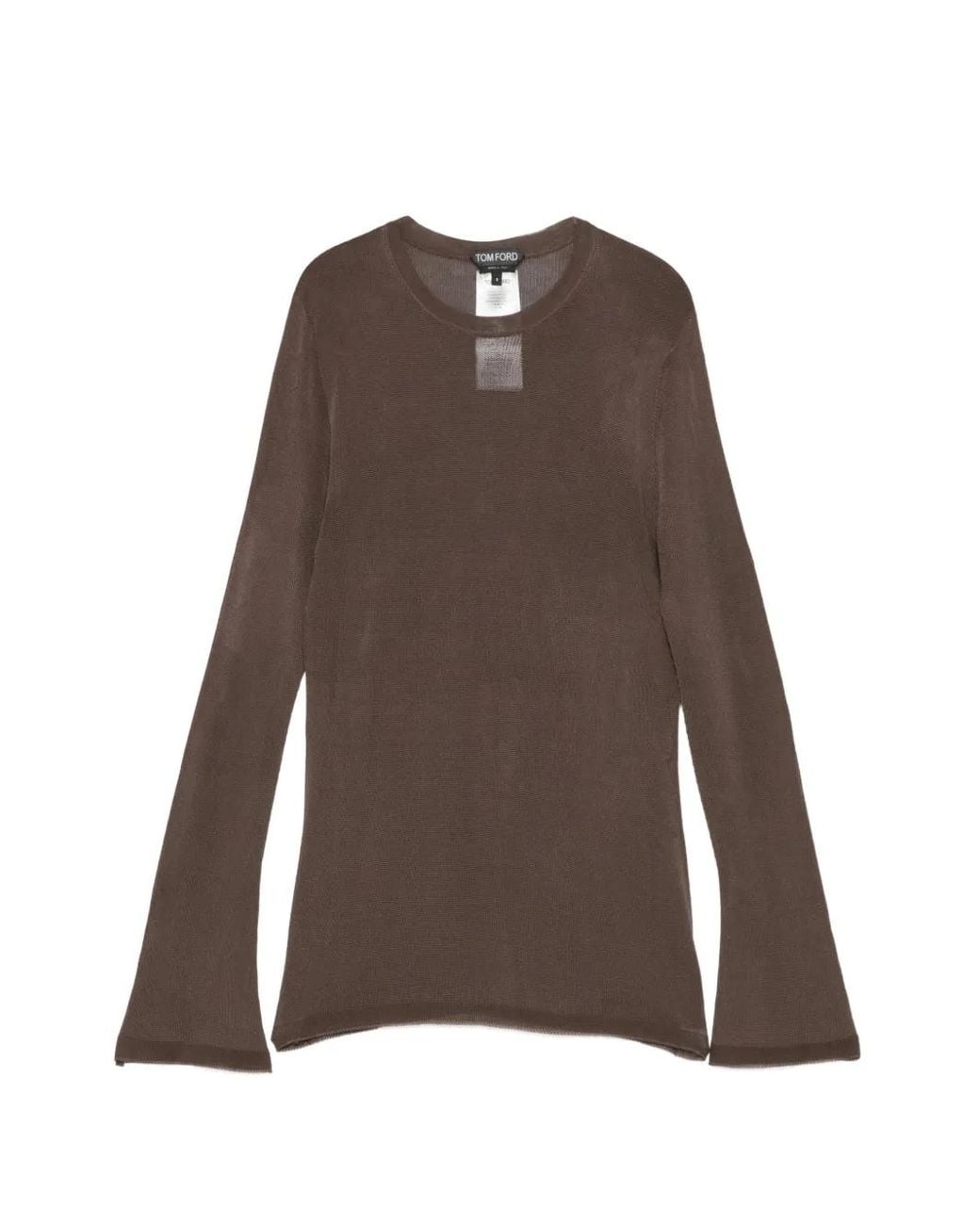 Tom Ford Brown Flared Sleeve Top