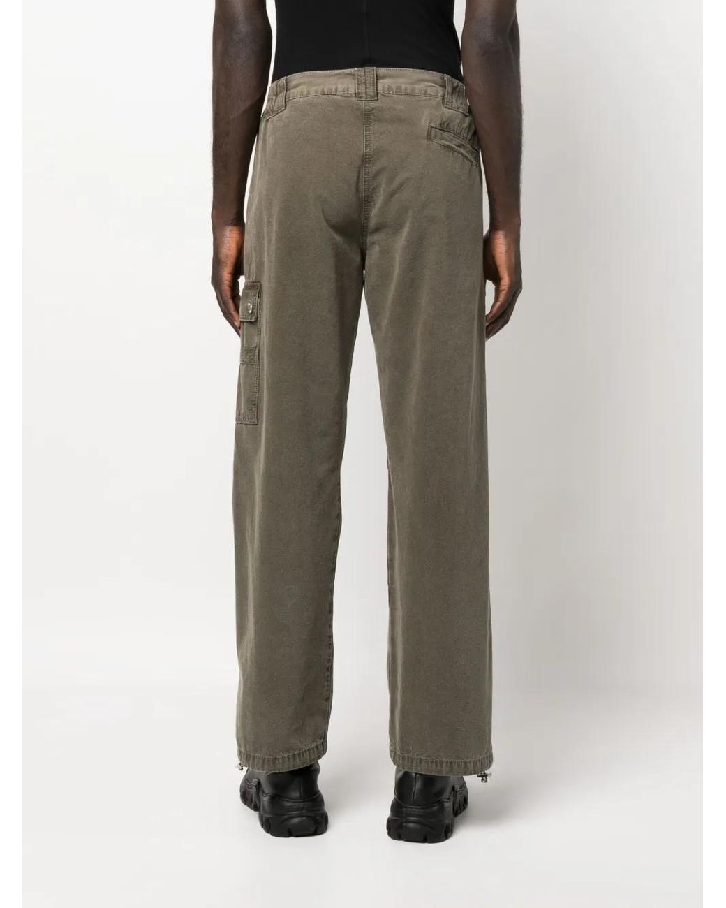 Moschino Gray Tapered-Leg Cargo Trousers for men