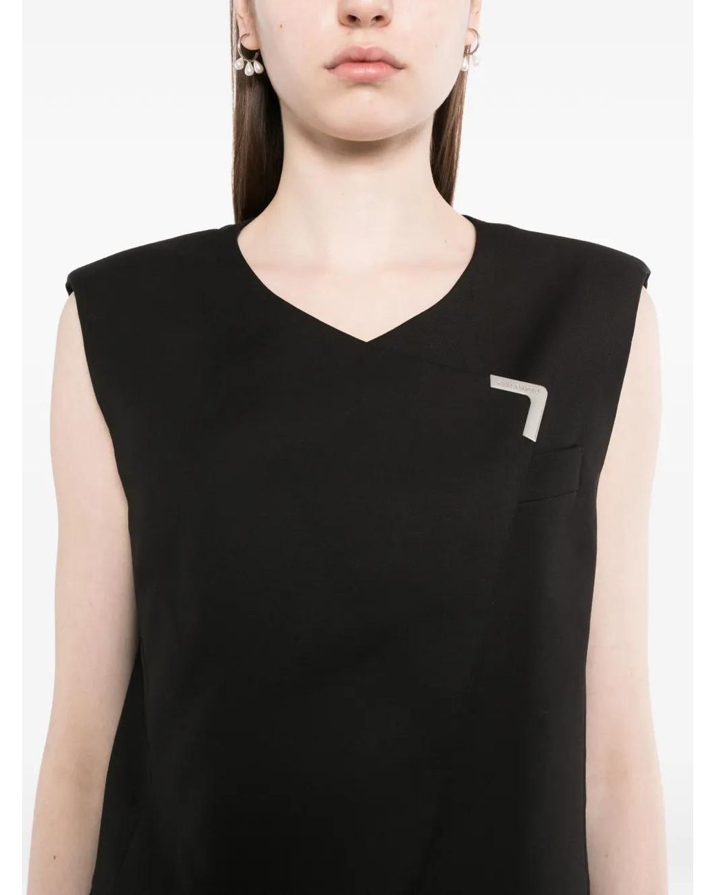 Karl Lagerfeld Black Veston À Plaque Logo