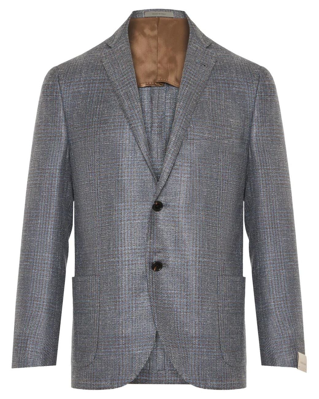 Corneliani Gray Single-Breasted Blazer for men