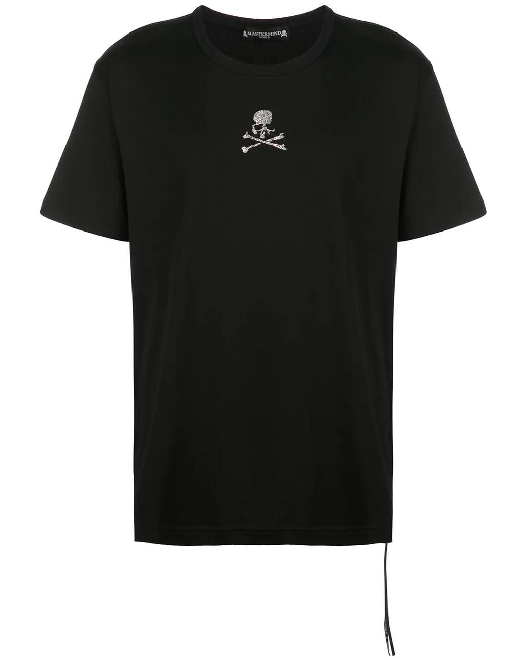 MASTERMIND WORLD Black Skull Print T-Shirt for men