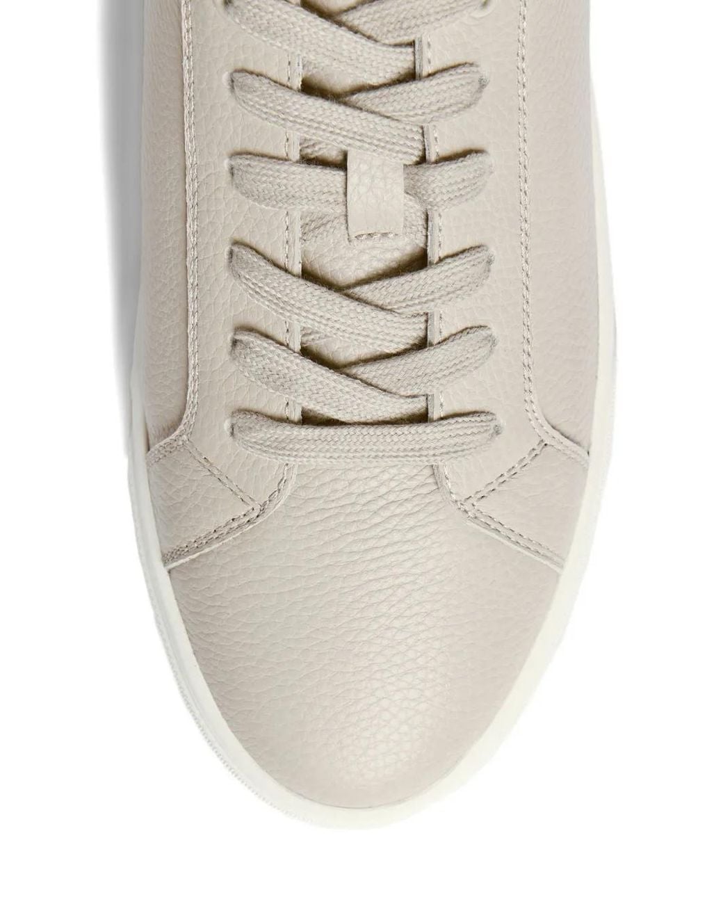 12 STOREEZ White Leather Sneakers