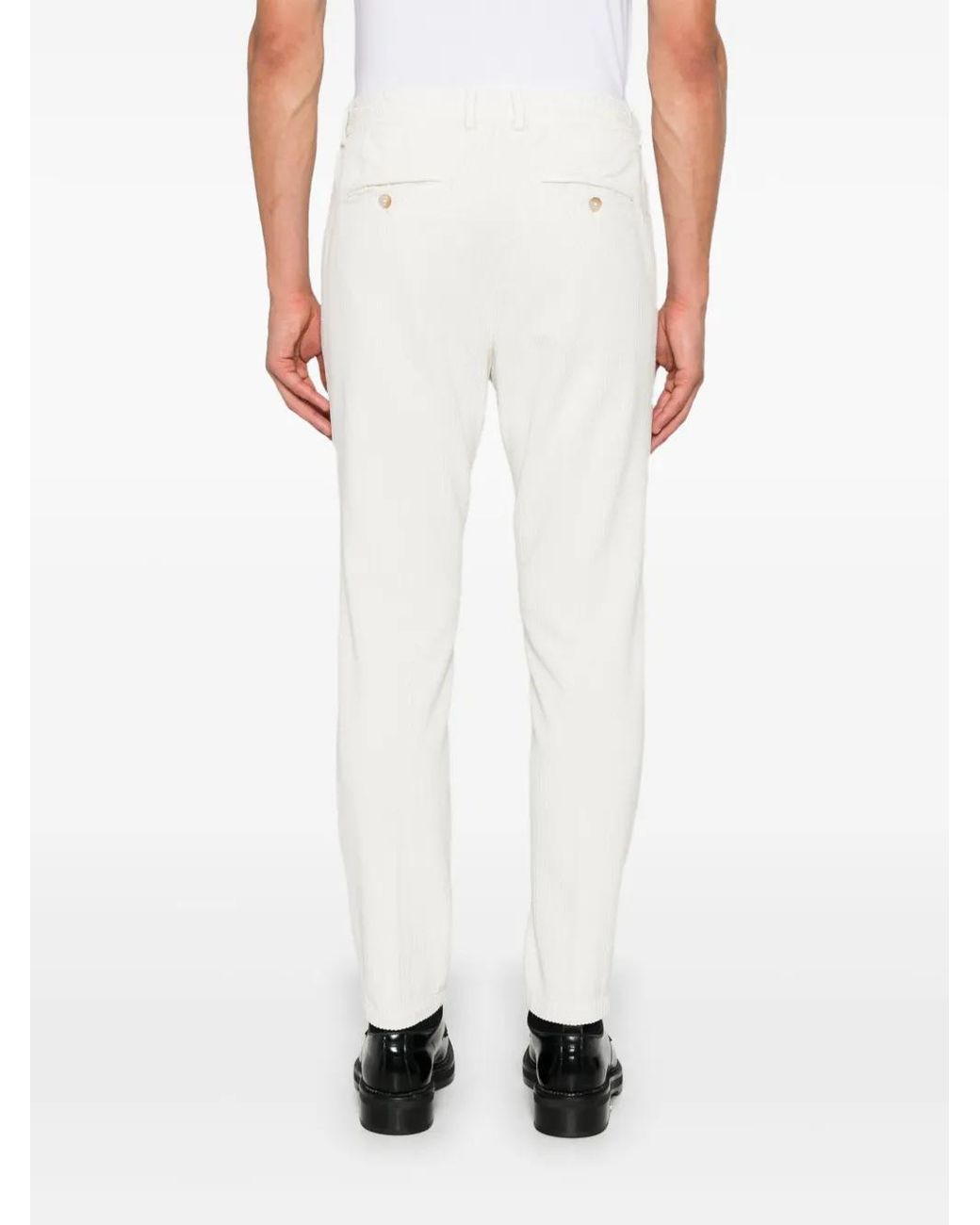 Cruna White Mitte Trousers for men