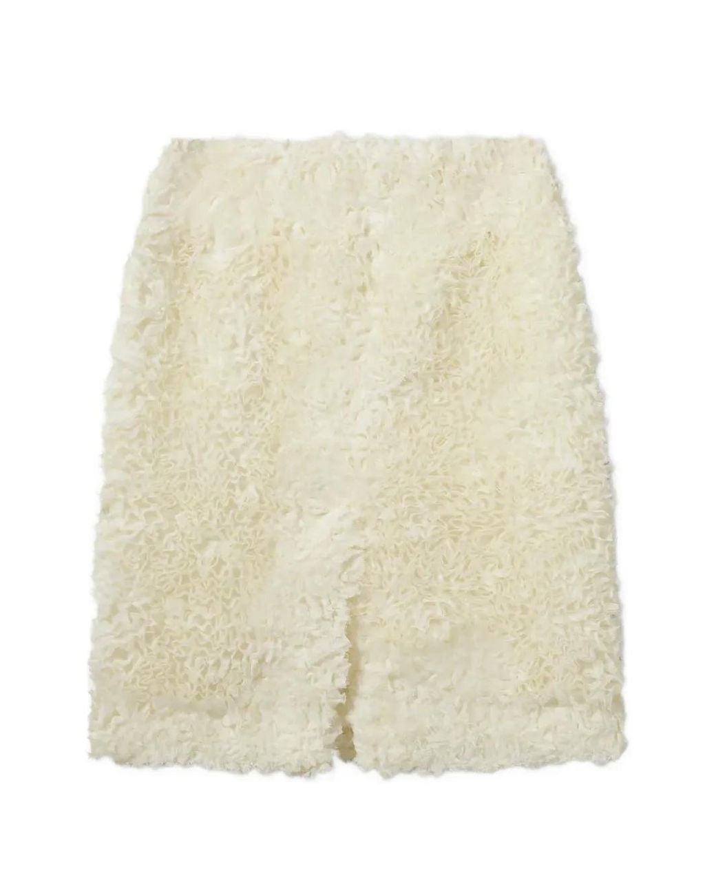 THE GARMENT White Hydra Ruffled Frayed Mini Skirt