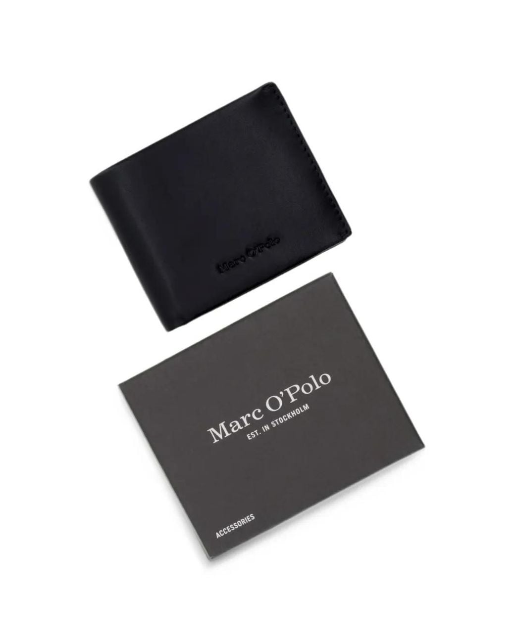 Marc O' Polo Black Tom Logo-Debossed Leather Wallet for men