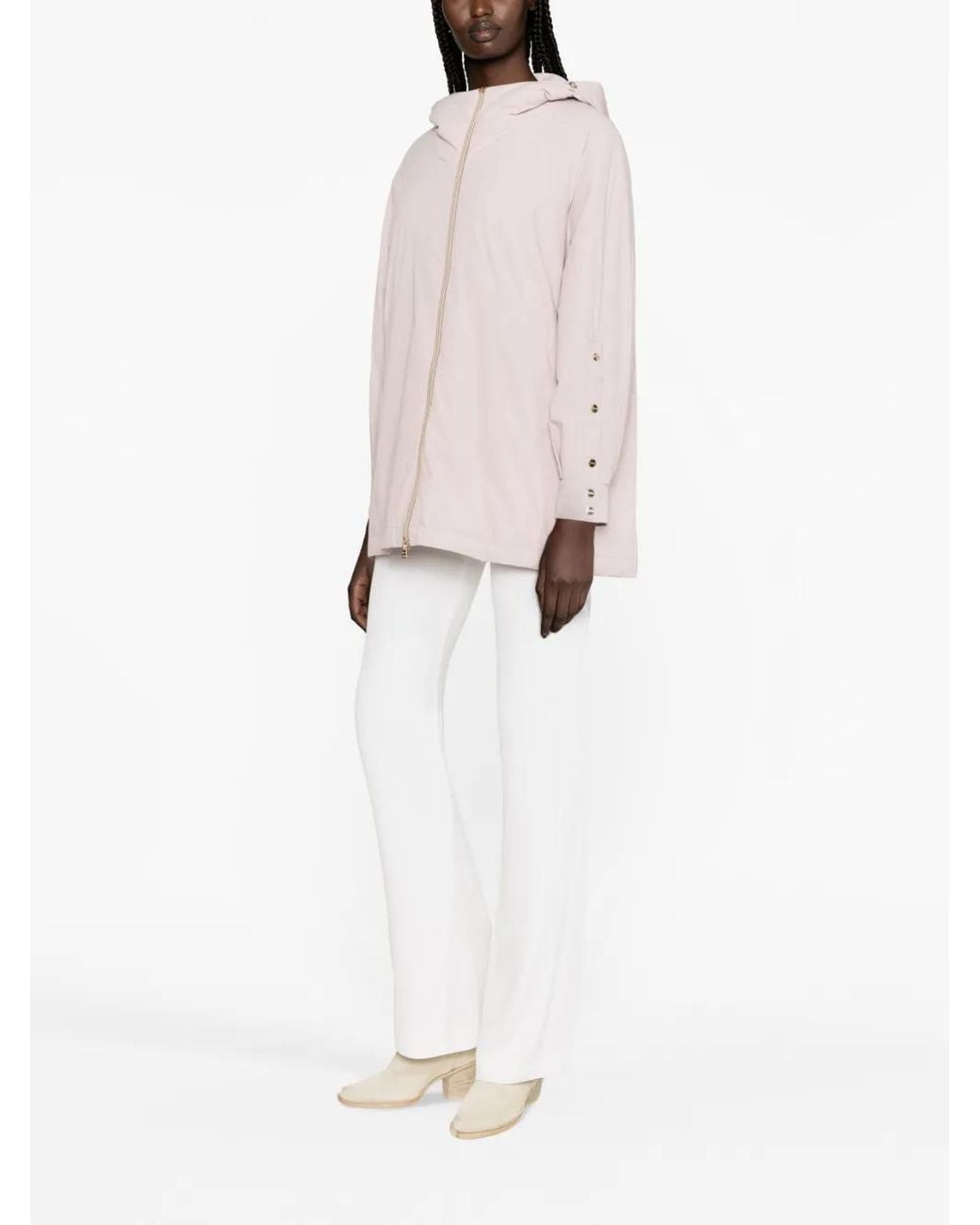 Herno Pink Hooded Zip-Up Jacket