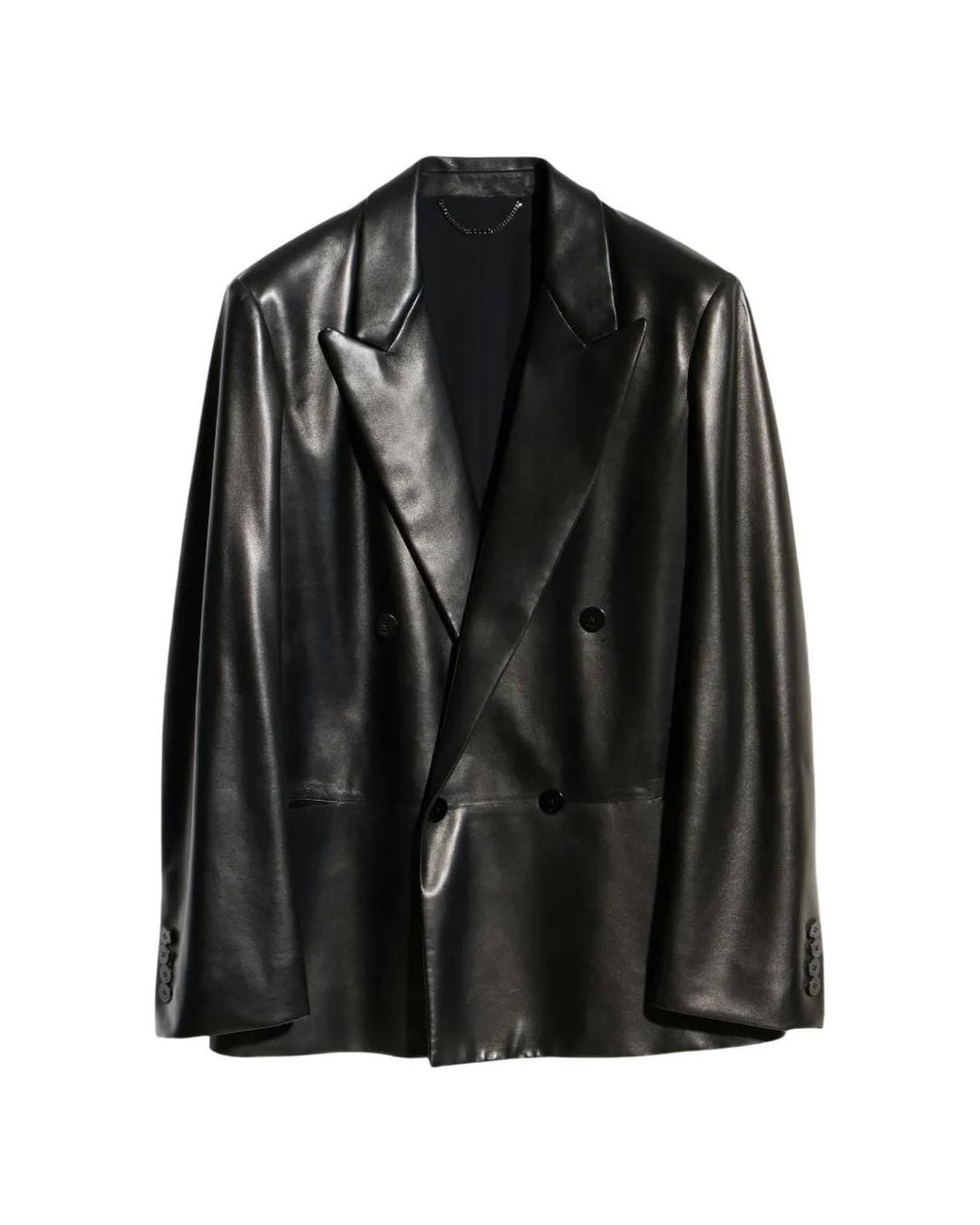 Gucci Black Double-Breasted Oversized-Fit Jacket