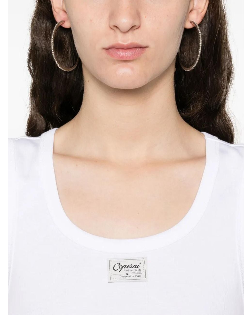 Coperni White Open-Back Tank Top