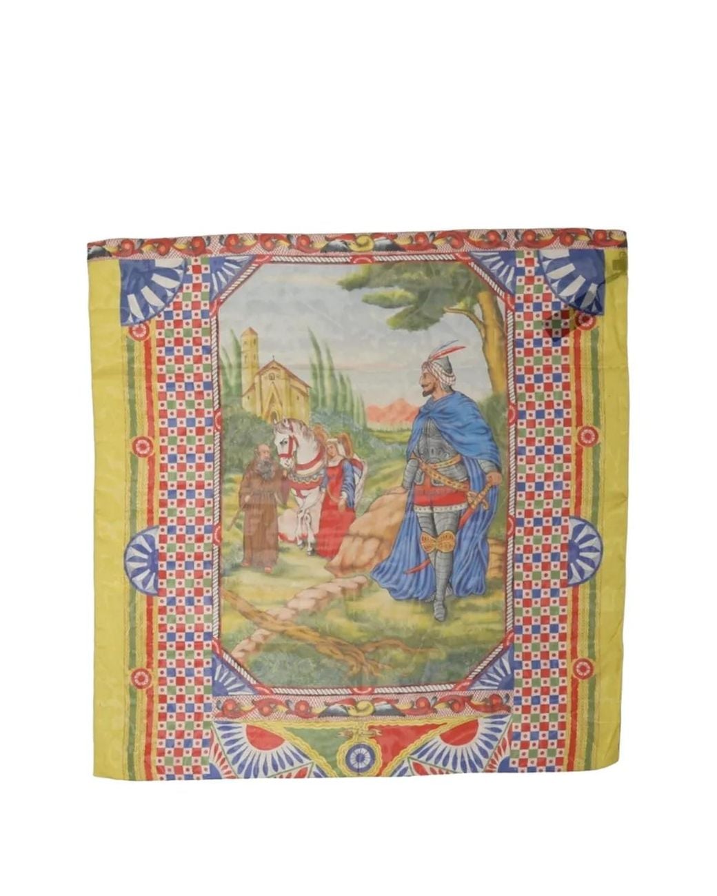 Dolce & Gabbana Gray Carretto Foulard Scarf