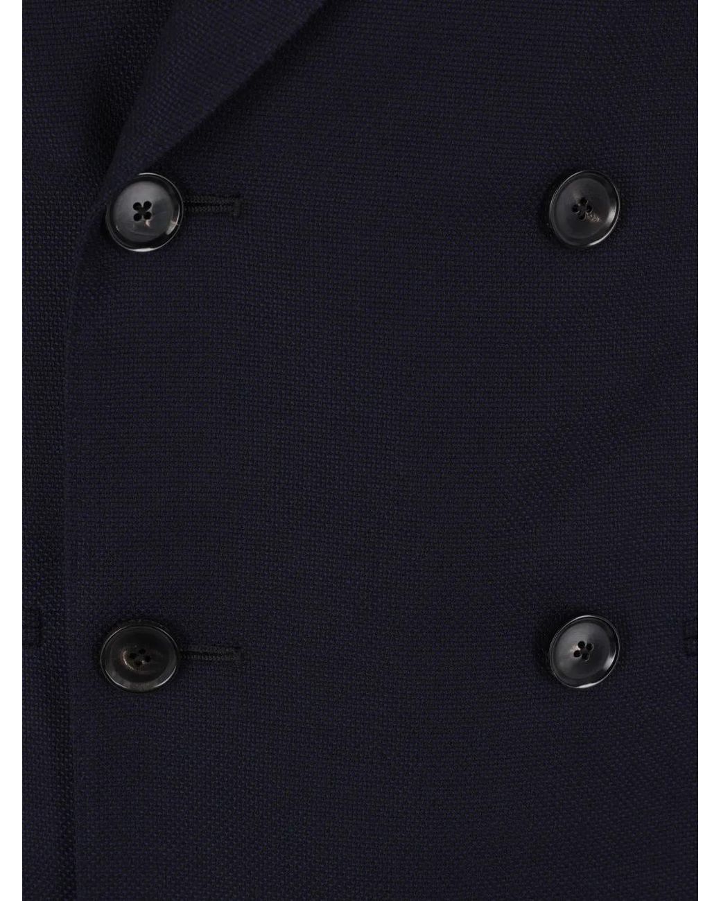 Caruso Doppelreihige Smoking-Jacke in Blue für Herren