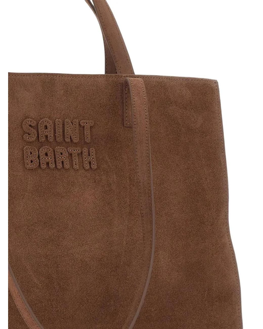Mc2 Saint Barth Brown Jour Logo-Patch Shoulder Bag