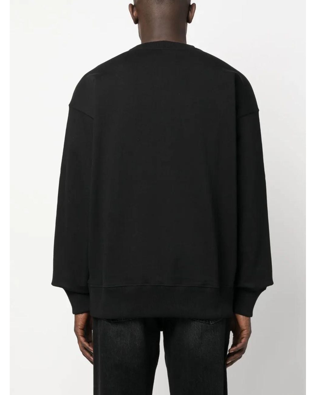 KENZO Black Cotton Sweatshirt With Logo Print for men