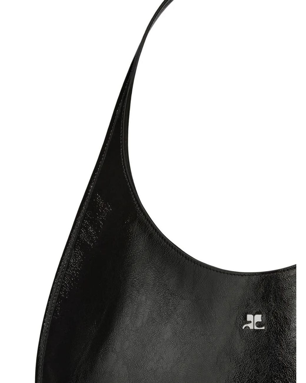 Courreges Black Holy Naplack Tote Bag