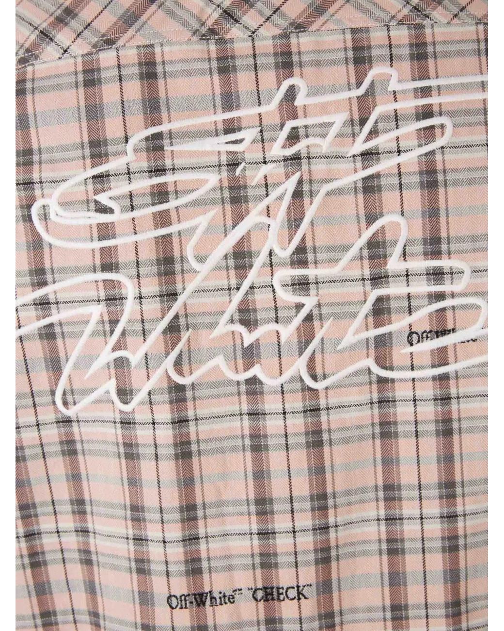 Off-White c/o Virgil Abloh Pink Check Button Shirt for men