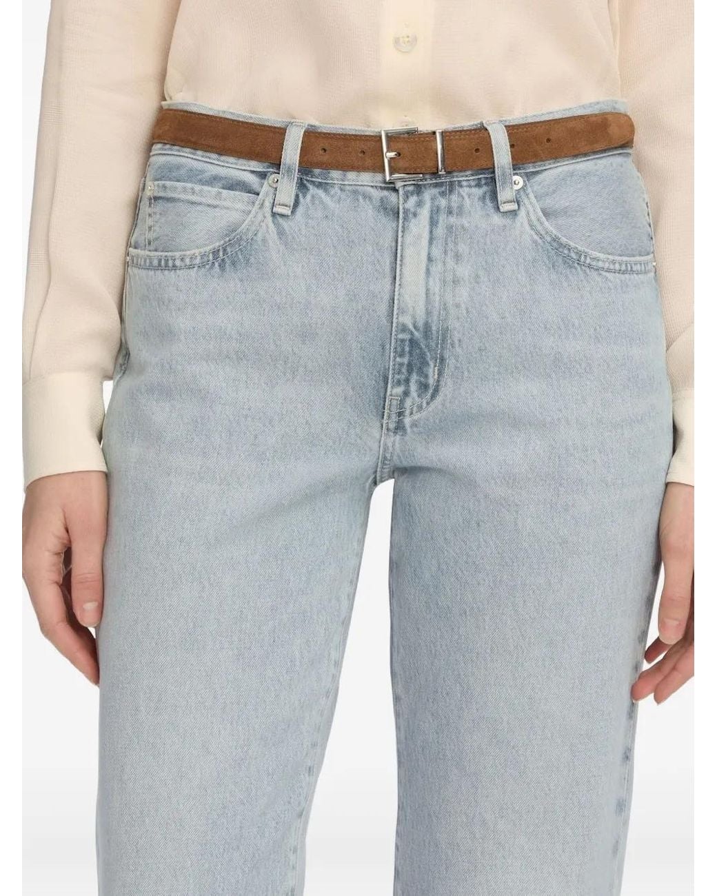 FRAME Gray The Hang Jeans