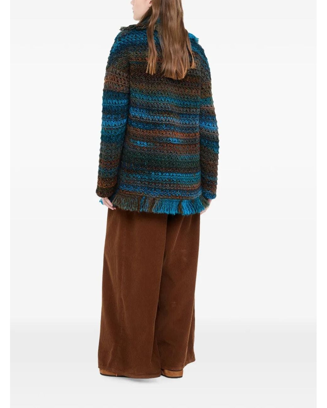 Alanui Blue Kauai Shades Belted Cardigan
