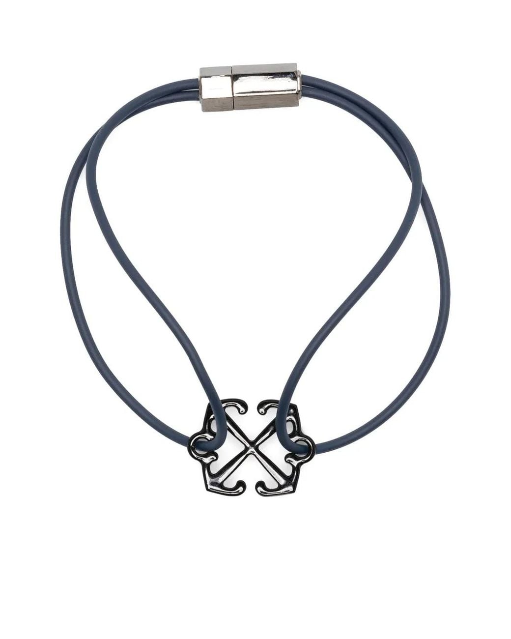 Off-White c/o Virgil Abloh Blue Arrows-Charm Bracelet for men