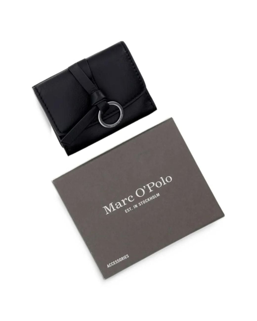 Marc O' Polo Black Leni Ring-Embellished Wallet